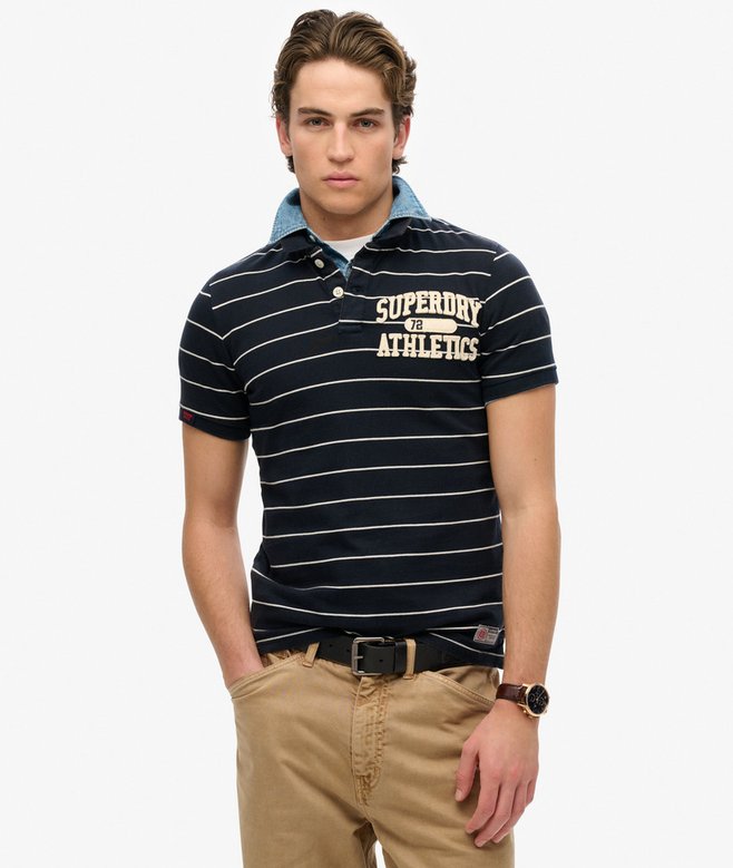 superdry Vintage Athletic Jersey Polo Shirt