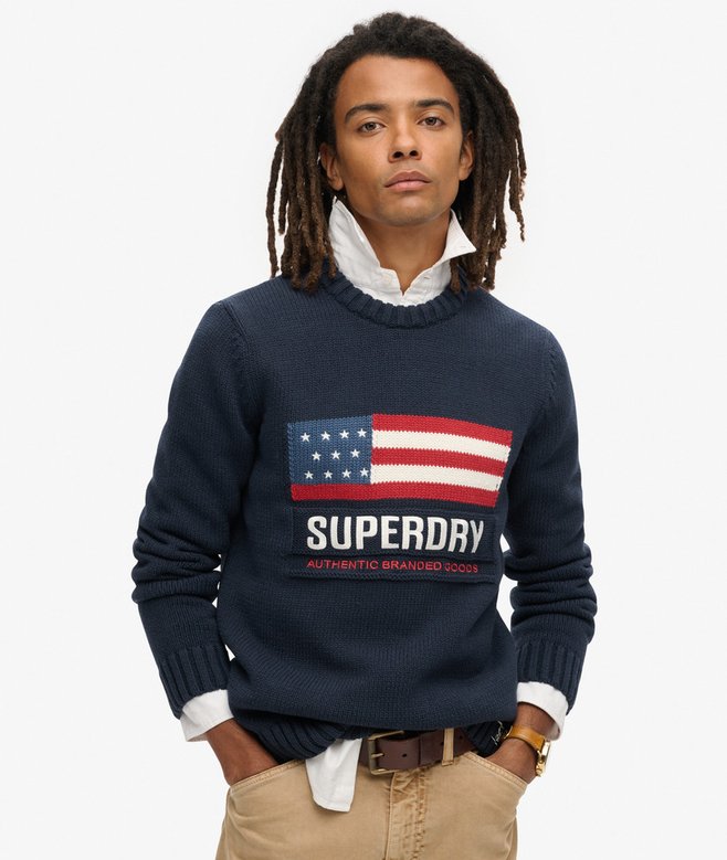 superdry Vintage Athletic Knit Jumper