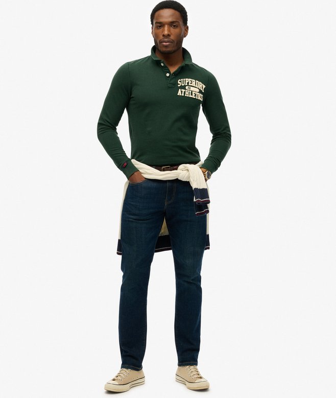Superdry Vintage Athletic Long Sleeve Polo Shirt