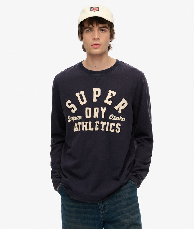 superdry Vintage Athletic Long Sleeve Top