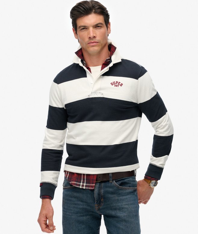 Superdry Vintage Athletic Stripe Rugby Top