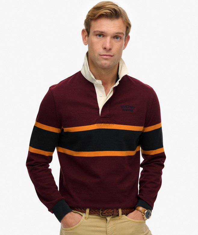 Superdry Vintage Athletic Stripe Rugby Top