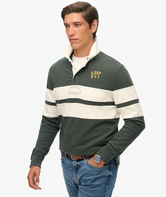 Superdry Vintage Athletic Stripe Rugby Top