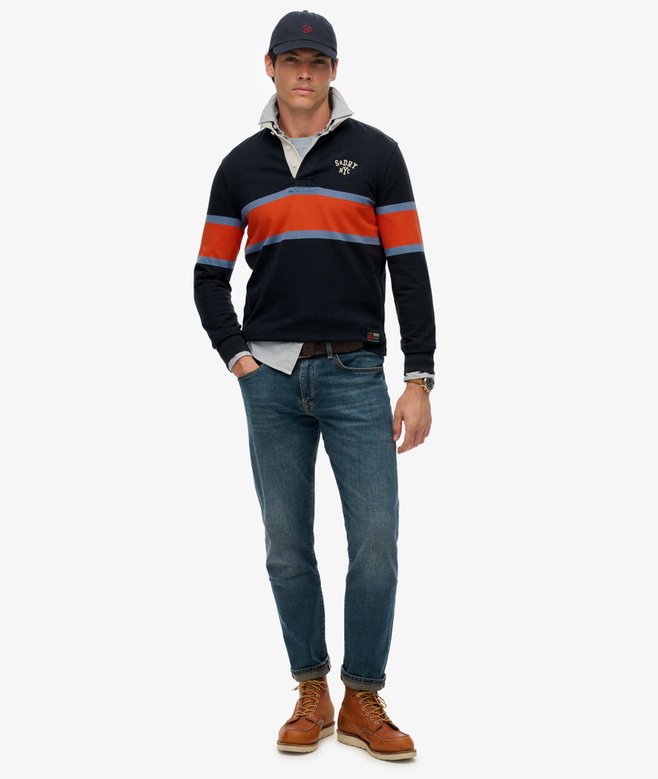 Superdry Vintage Athletic Stripe Rugby Top