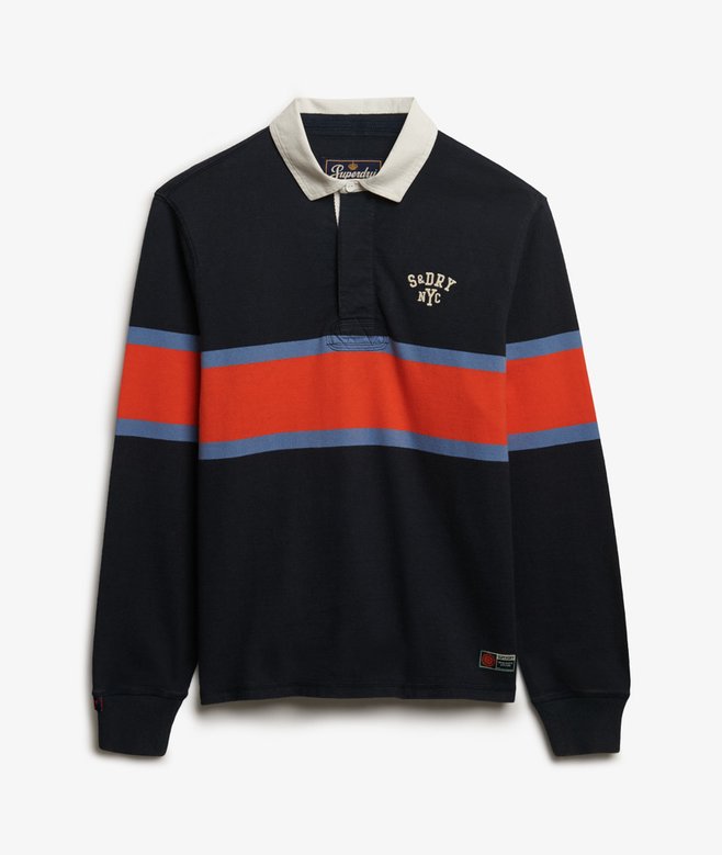 superdry Vintage Athletic Stripe Rugby Top