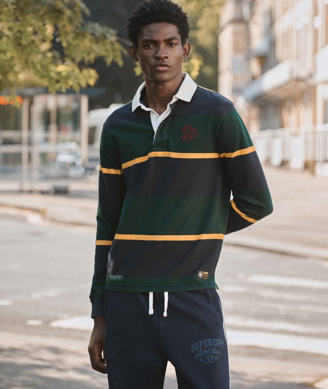 superdry Vintage Athletic Stripe Rugby Top