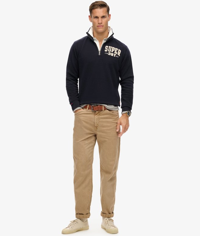 Superdry Vintage Athletic Zip Half-Zip Jumper