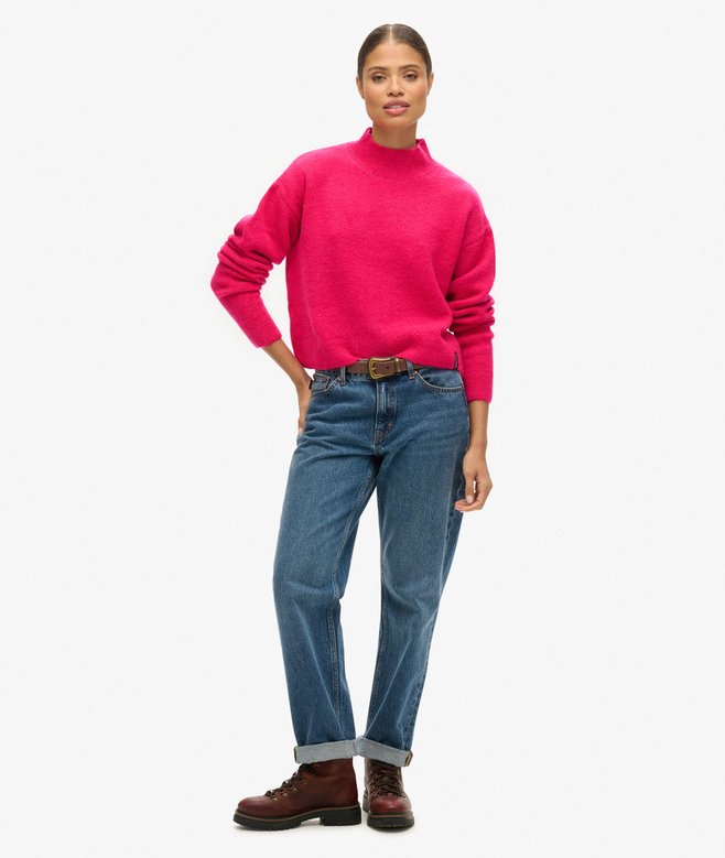 Superdry Vintage Essential Mock Neck Jumper