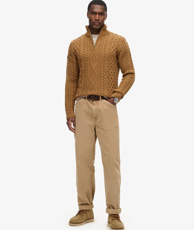 Superdry Vintage Jacob Cable Knit Half Zip Jumper