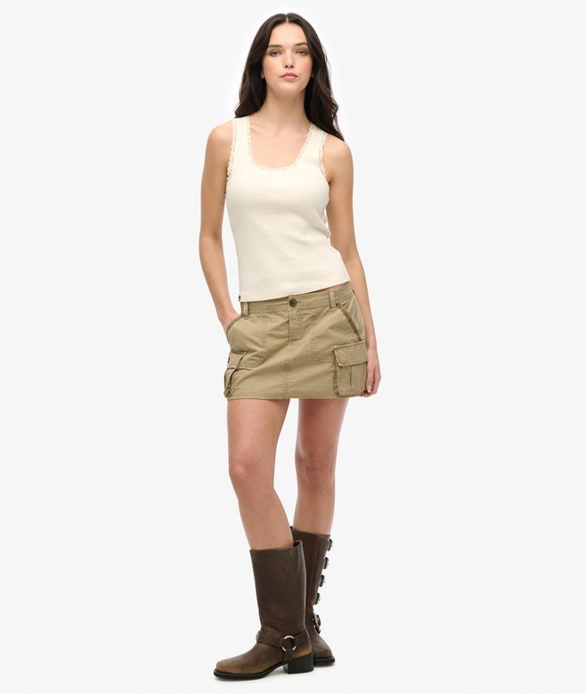 Superdry Vintage Lace Trim Vest