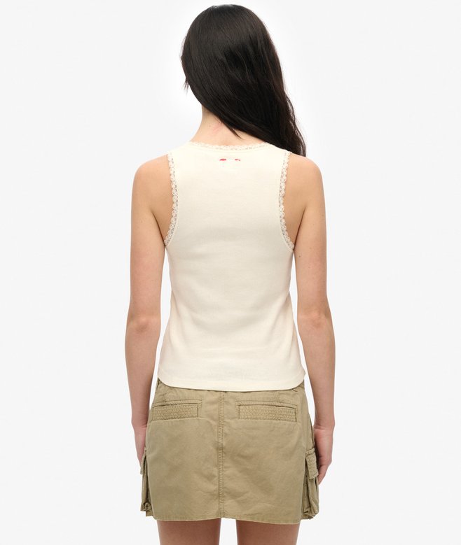 Superdry Vintage Lace Trim Vest