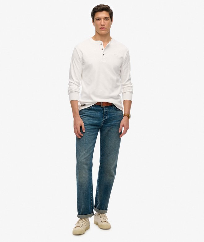 Superdry Vintage Logo Embroidered Half Button Top