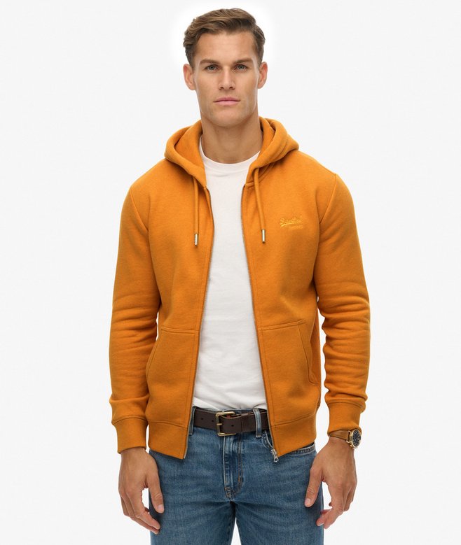 superdry Vintage Logo Embroidered Zip Hoodie