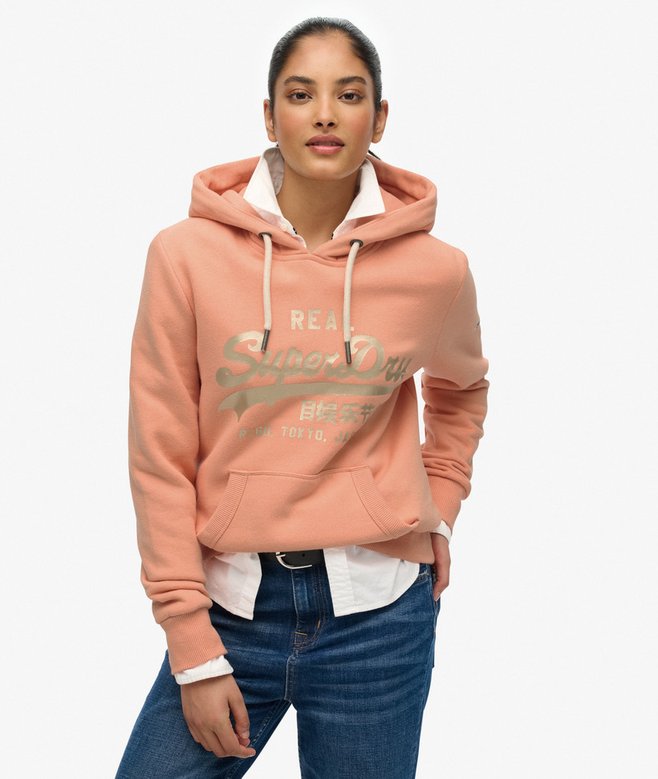 superdry Vintage Logo Metallic Hoodie