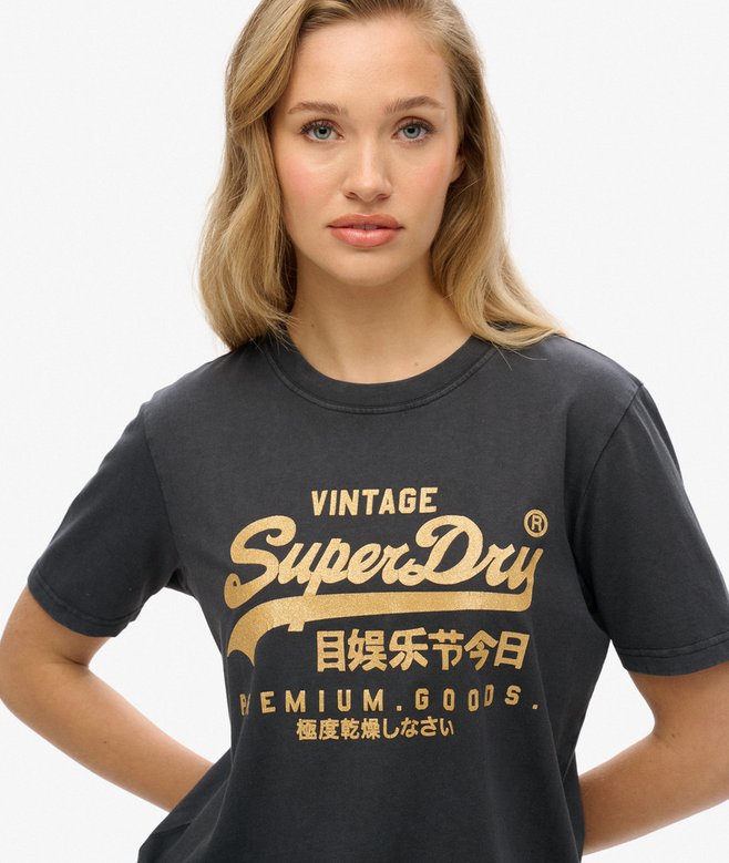 Superdry Vintage Logo Metallic Relaxed T-Shirt