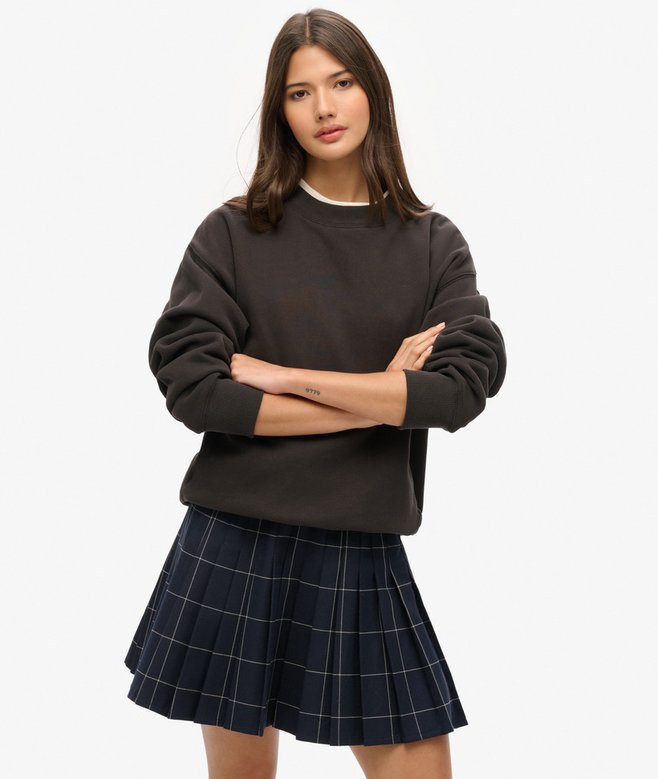 superdry Vintage Pleated Mini Skirt