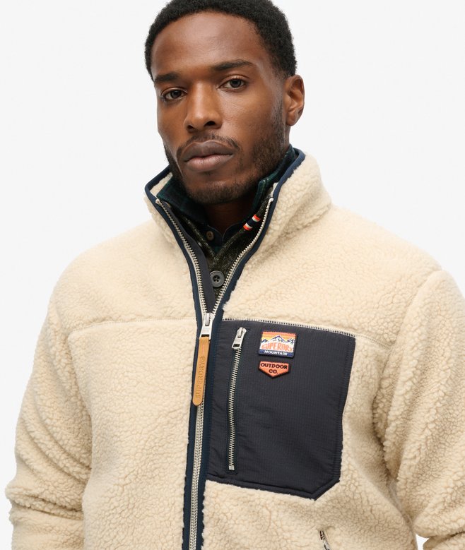 Superdry Vintage Retro Borg Fleece Jacket