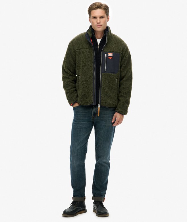 Superdry Vintage Retro Borg Fleece Jacket