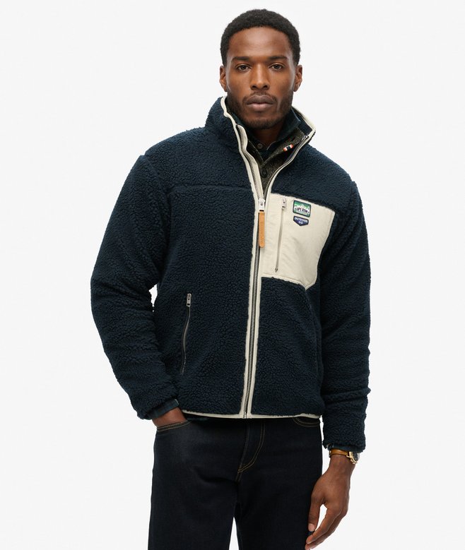 Superdry Vintage Retro Borg Fleece Jacket
