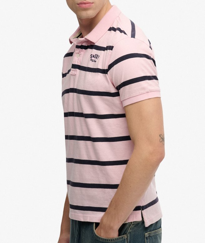 Superdry Vintage Stripe Jersey Polo Shirt