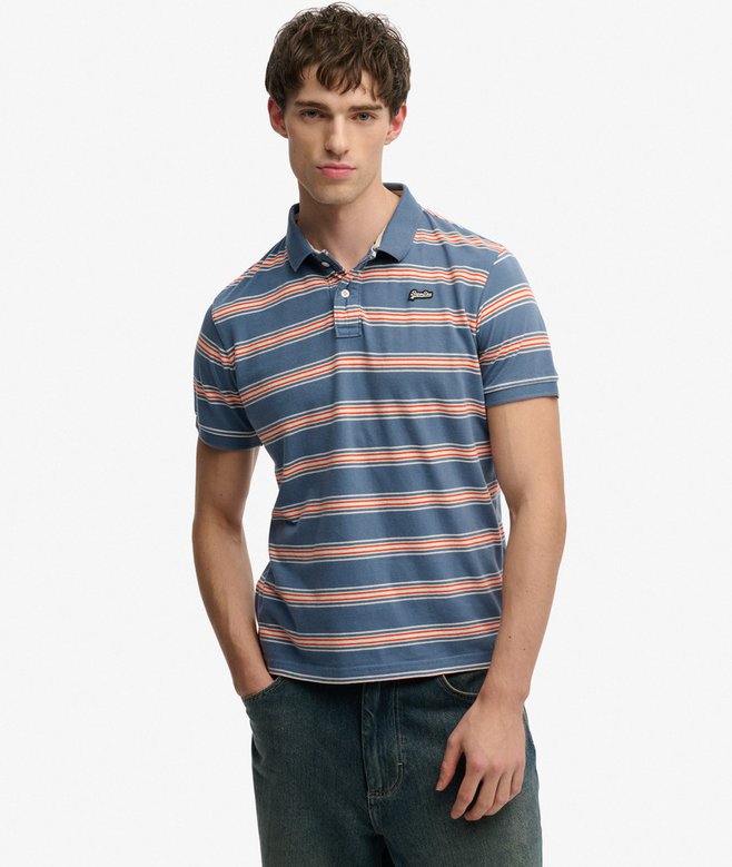 Superdry Vintage Stripe Jersey Polo Shirt
