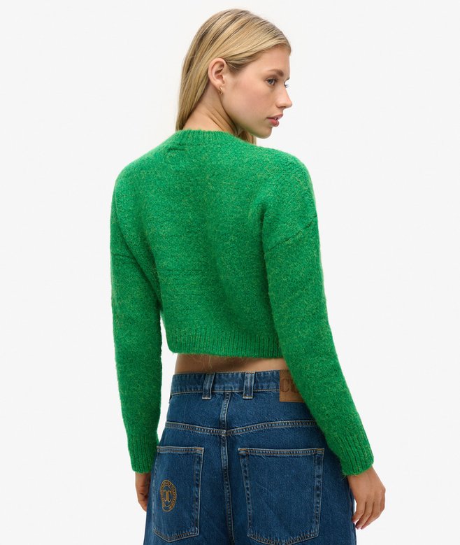 Superdry Vintage Textured Crop Knit Jumper