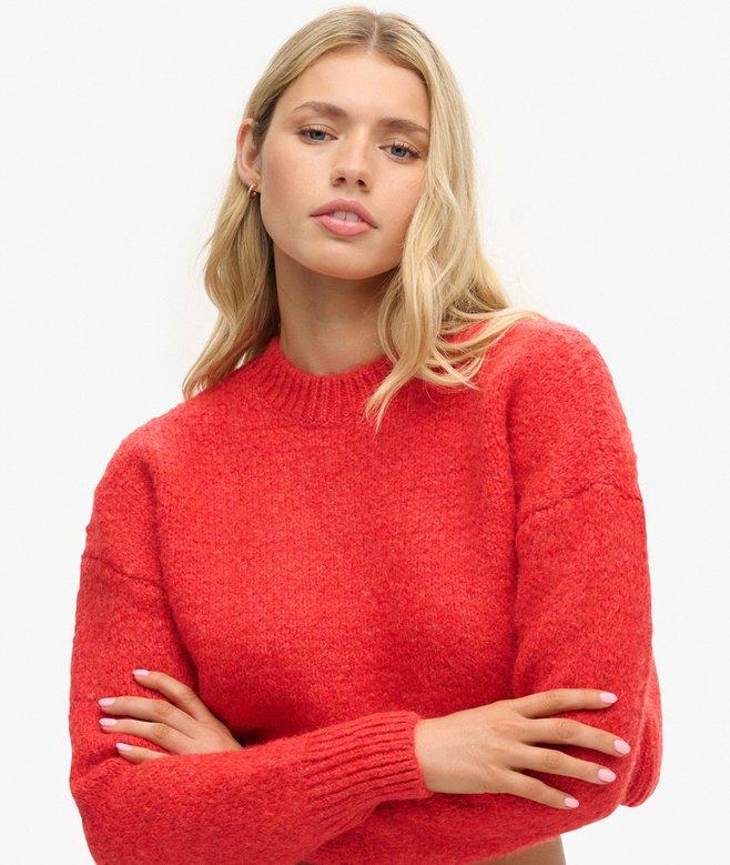 Superdry Vintage Textured Crop Knit Jumper