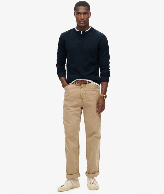 Superdry Vintage Textured Grandad Top