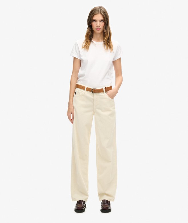 superdry Vintage Wide Leg Cord Trousers