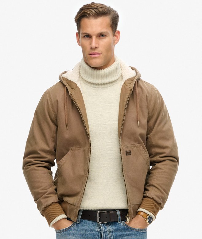 superdry Vintage Workwear Hooded Bomber Jacket