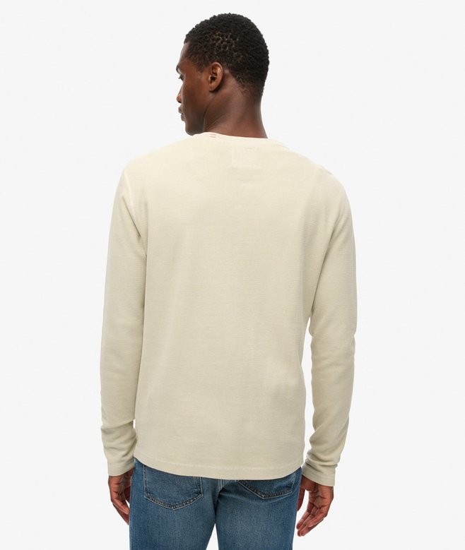Superdry Waffle Long Sleeve Half Button Top