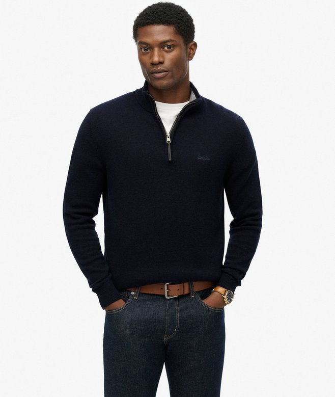 Superdry Wool Blend Half Zip Jumper