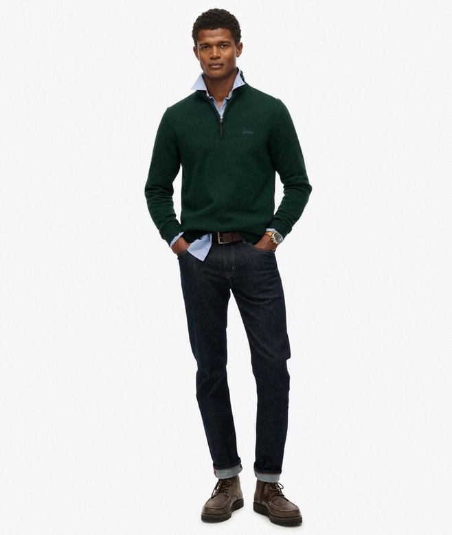 Superdry Wool Blend Half Zip Jumper