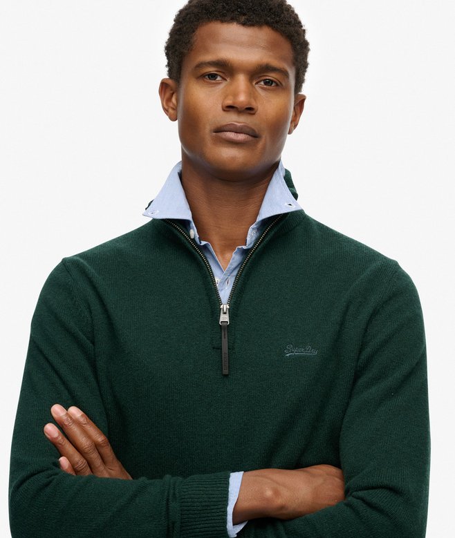 Superdry Wool Blend Half Zip Jumper