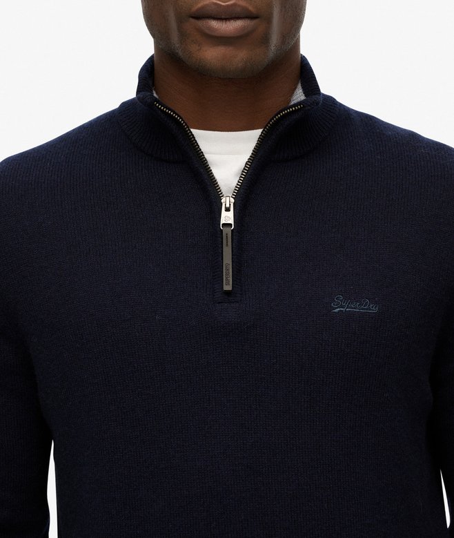 superdry Wool Blend Half Zip Jumper