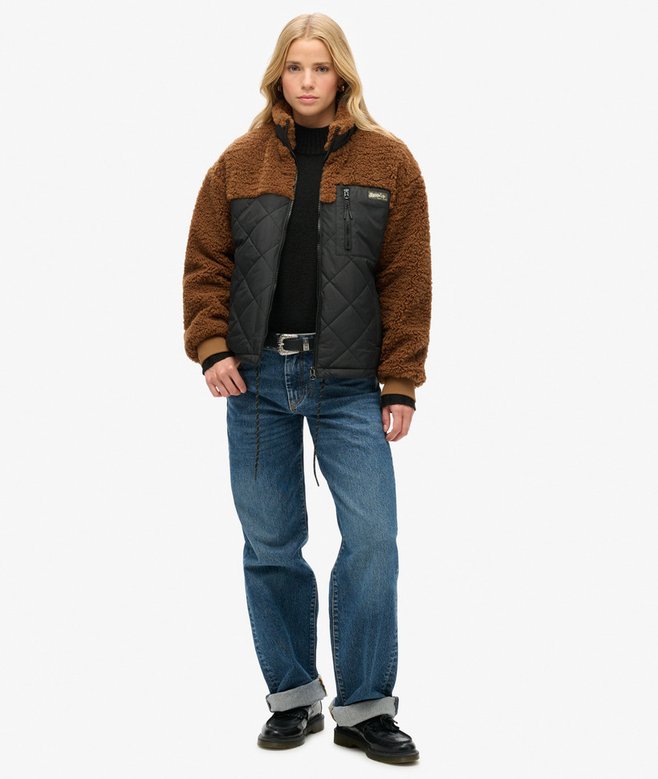 Superdry Workwear Sherpa Fleece Hybrid Jacket