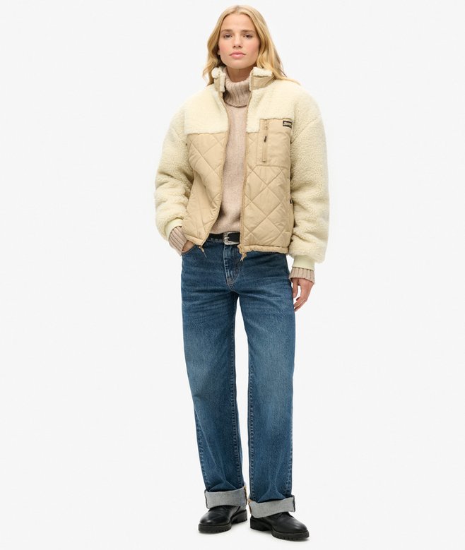 Superdry Workwear Sherpa Fleece Hybrid Jacket