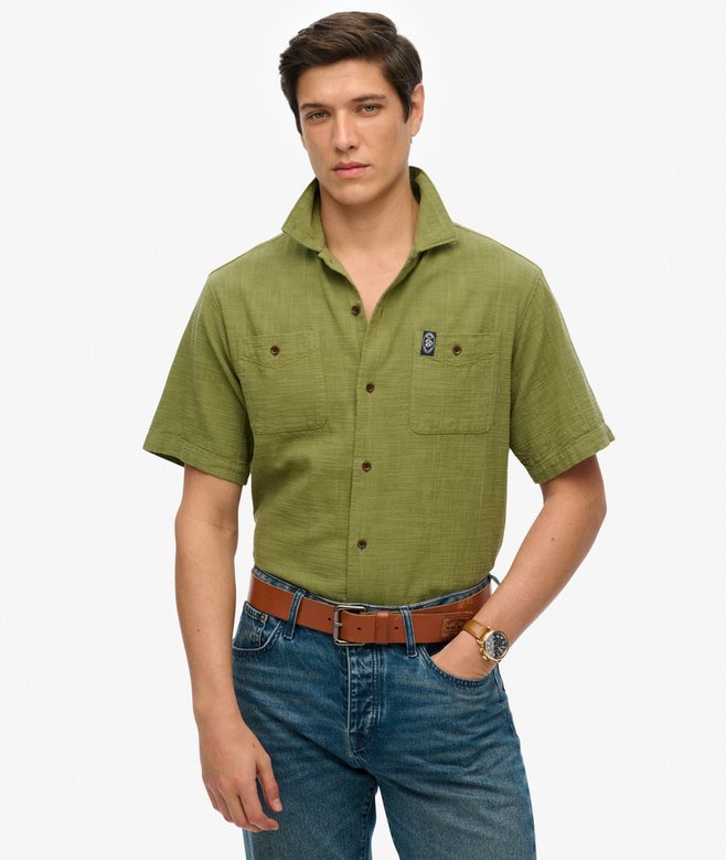 superdry The Merchant Store - Short Sleeve Textured Shirt