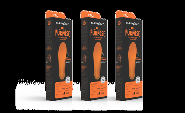 superfeet All-Purpose High Impact Support 3-Pack Walking running playing working on hard surfaces
