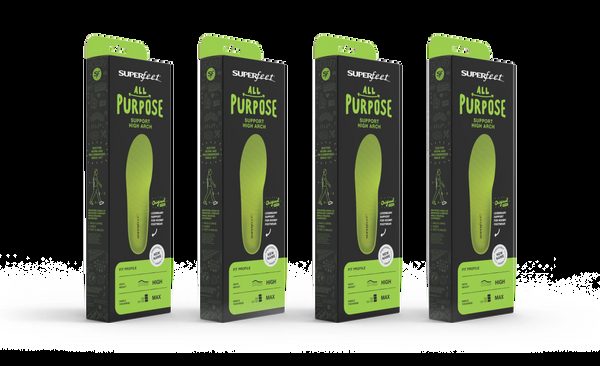 superfeet All-Purpose Support High Arch 4-Pack Everyday shoes work footwear walking running