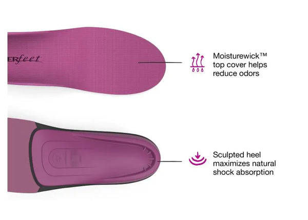 Superfeet All-Purpose Women's High Impact Support BERRY