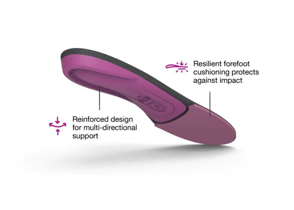 Superfeet All-Purpose Women's High Impact Support BERRY