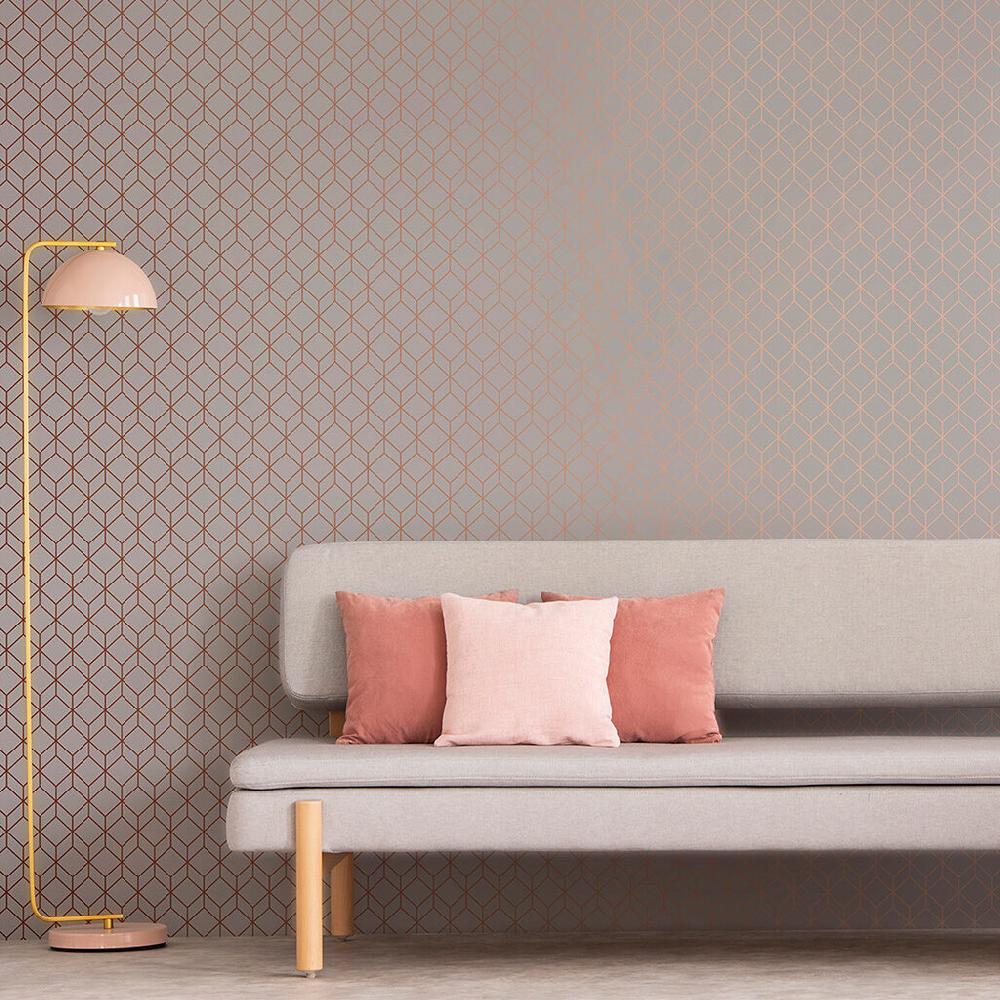 superfresco easy Myrtle Geo Grey & Rose Gold