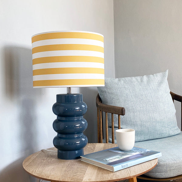 Superliving Lyon Table Lamp - Storm Blue/Yellow Stripe
