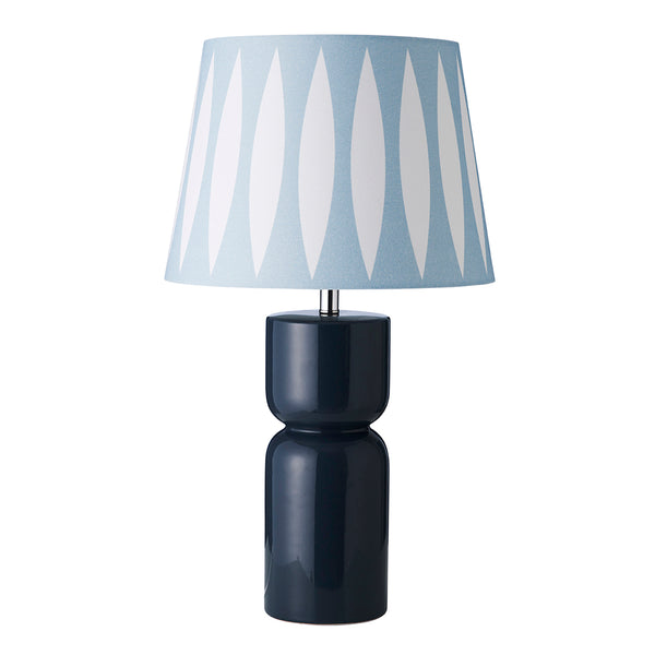 superliving Paris Table Lamp - Charcoal/Aqua Blue Ellipse