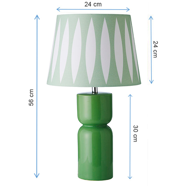 Superliving Paris Table Lamp - Green/Light Mint Ellipse