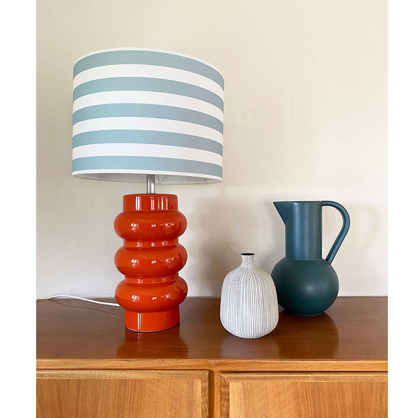 Superliving Lyon Table Lamp - Orange/Aqua Stripe