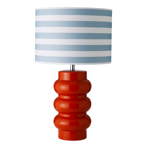 superliving Lyon Table Lamp - Orange/Aqua Stripe