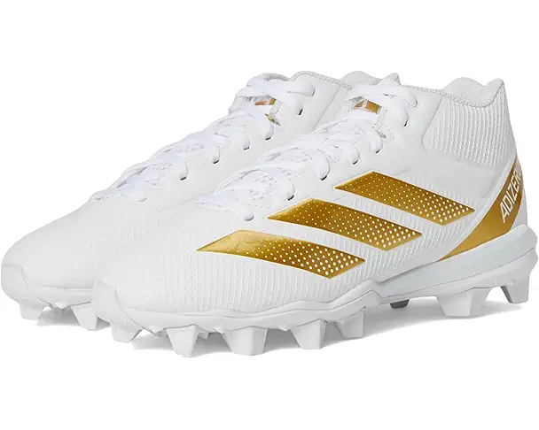 supply lab adidas Kids Adizero Impact.2 Molded American Football Shoes (Toddler/Little Kid/Big Kid) White/Gold Metallic/White