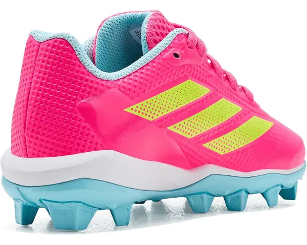 Supply Lab Adidas Kids AdiZero Instinct 2.0 Molded Softball Cleats (Toddler/Little Kid/Big Kid) Lucid Pink/Lucid Lemon/Bliss Blue